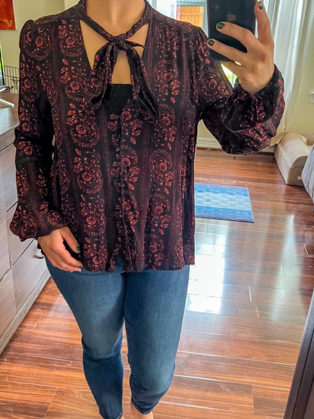 Large ASTR sheer long sleeve top (bandeau not included)